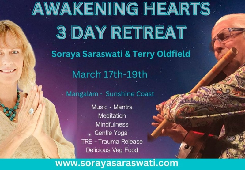  Mangalam Retreat Palmwoods QLD. Awakening Hearts Retreat.This catered three day retreat is a deep dive into our energetic imprint and vibration through the lens of the heart.